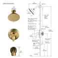 thumbnail image 6 of Wowow Single Handle 5-Spray Tub and Shower Faucet 1.8 GPM with High Pressure Showerhead in Brushed Gold (Valve Included), 6 of 8