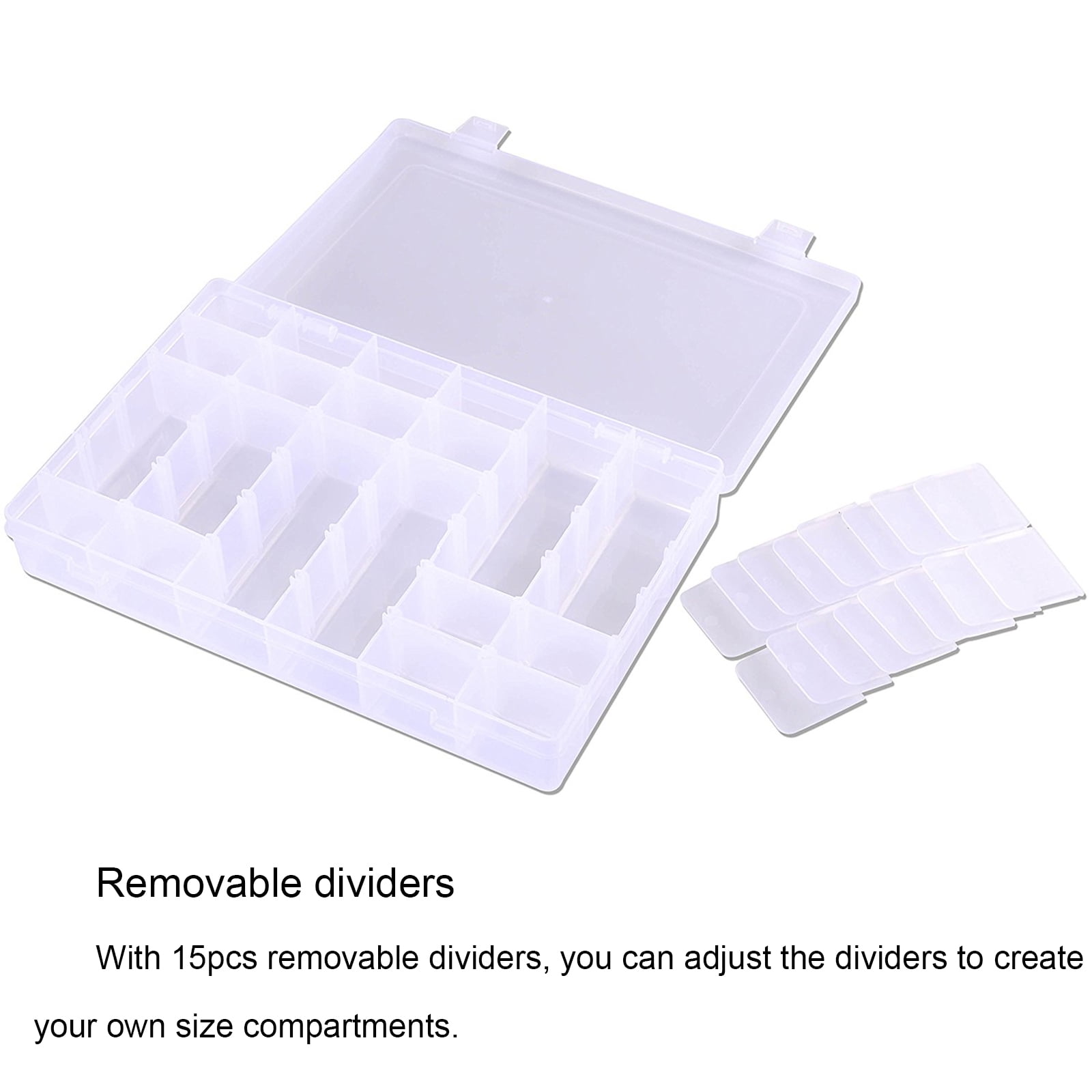 Plastic Compartment Box 35 Grids, Adjustable Dividers, Hanging Hole,  13.6x9.3x2 inch(420.720)_Plastic Storage Case_Tool Organizers_S-TURBO  D.I.Y. & HARDWARE