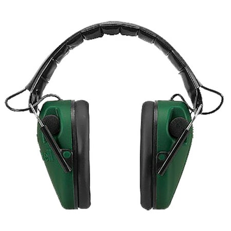 Caldwell E-Max Electronic Hearing Protection Low Profile Ear Muffs, Green - (Best Ear Muffs For Rifle Shooting)