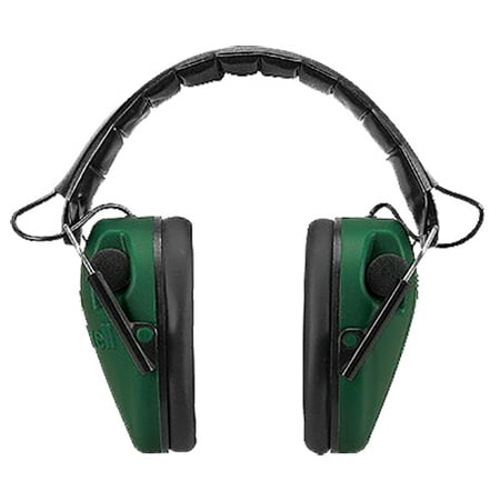 Caldwell E-Max Electronic Hearing Protection Low Profile Ear Muffs, Green - (Best Handgun Ear Protection)