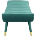 thumbnail image 3 of Modway Guess Channel Tufted Performance Velvet Accent Bench in Teal, 3 of 7