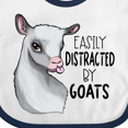 thumbnail image 4 of Inktastic Easily Distracted by Goats Cute Goat Boys or Girls Baby Bib, 4 of 4