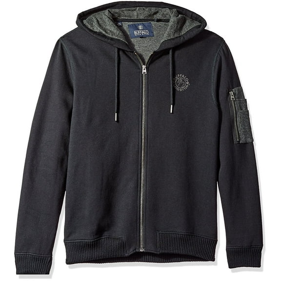 Buffalo David Bitton Men's Fiaki Long Sleeve Zip up Hooded Sweatshirt