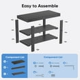 thumbnail image 6 of EDX 3-Tier Bamboo Shoe Rack Bench, 11.3 x 27.6 x 17.8 Inches Compact Storage Organizer with 286lb Capacity for Entryway, Bedroom and Living Room, Black, 6 of 10