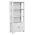thumbnail image 3 of Martha Stewart Hutton Four Tier Shaker Style Bookcase with Storage Cabinet in Gray with Brushed Nickel Hardware, 3 of 16