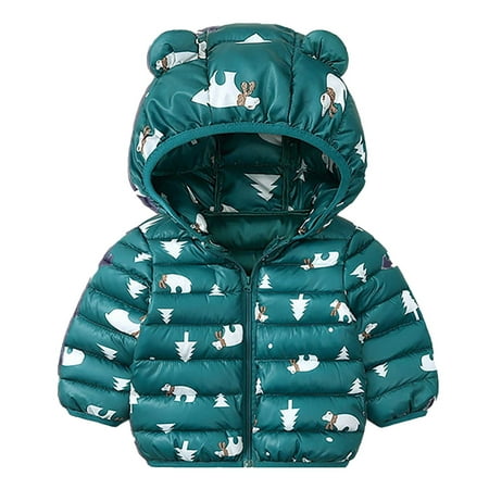 

Toddler Baby Hooded Fashion Jacket Boys Girls Kids Thicken Warm Winter Bear Hoods Coat Outerwear 1-6t