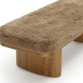 thumbnail image 4 of Ollie Taupe Straight Vegan Shearling Large Bench, 4 of 7