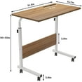 thumbnail image 3 of SOGES Adjustable Movable Laptop Built-in slot Computer Desk for Bed Sofa,Writing Table, Side Table,Oak, 3 of 7