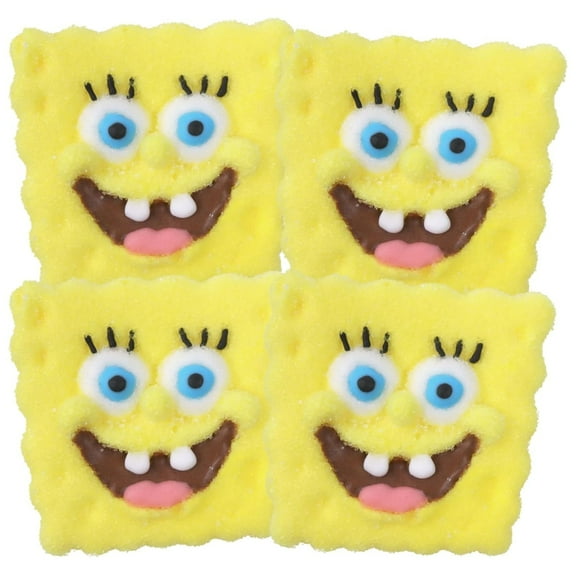 Jumbo Spongebob Marshmallows, Easter Basket Candy, Pack of 4, 0.88 Ounces Each