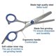 thumbnail image 5 of Juego de tijeras de peluquería con tijeras de entresacar, kit de tijeras profesionales de 15 cm para salón y uso doméstico., 5 of 5