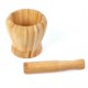 thumbnail image 2 of Juego de herramientas de cocina con mortero y maja de bambú, triturador de frutas y especias, con diseño ergonómico para chefs y farmacéuticos preocupados por la salud, 2 of 2