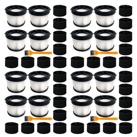 16Pack DCV5011H HEPA Filter for DCV501HB Cordless Handheld Vacuum, with 32 Foam Sleeve Filters & 4 Brush