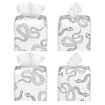 thumbnail image 2 of Yiaed Hand Drawn Snake Print Tissue Box Cover, PU Leather Decorative Organizer for Tabletop, Bathroom, Car, Office Creative Decorative, 2 of 7