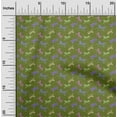 thumbnail image 2 of oneOone Cotton Poplin Twill Forest Green Fabric Kids Leopard Quilting Supplies Print Sewing Fabric By The Yard 56 Inch Wide, 2 of 4