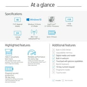 HP 15 Laptop, Intel Core i3-1005G1, 4GB SDRAM, 128GB SSD, Natural Silver, 15-dy1024wm