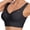 Black, variant on Womens Seamless Push up Wireless Bra Sexy Full Coverage Posture Correcting Bralette