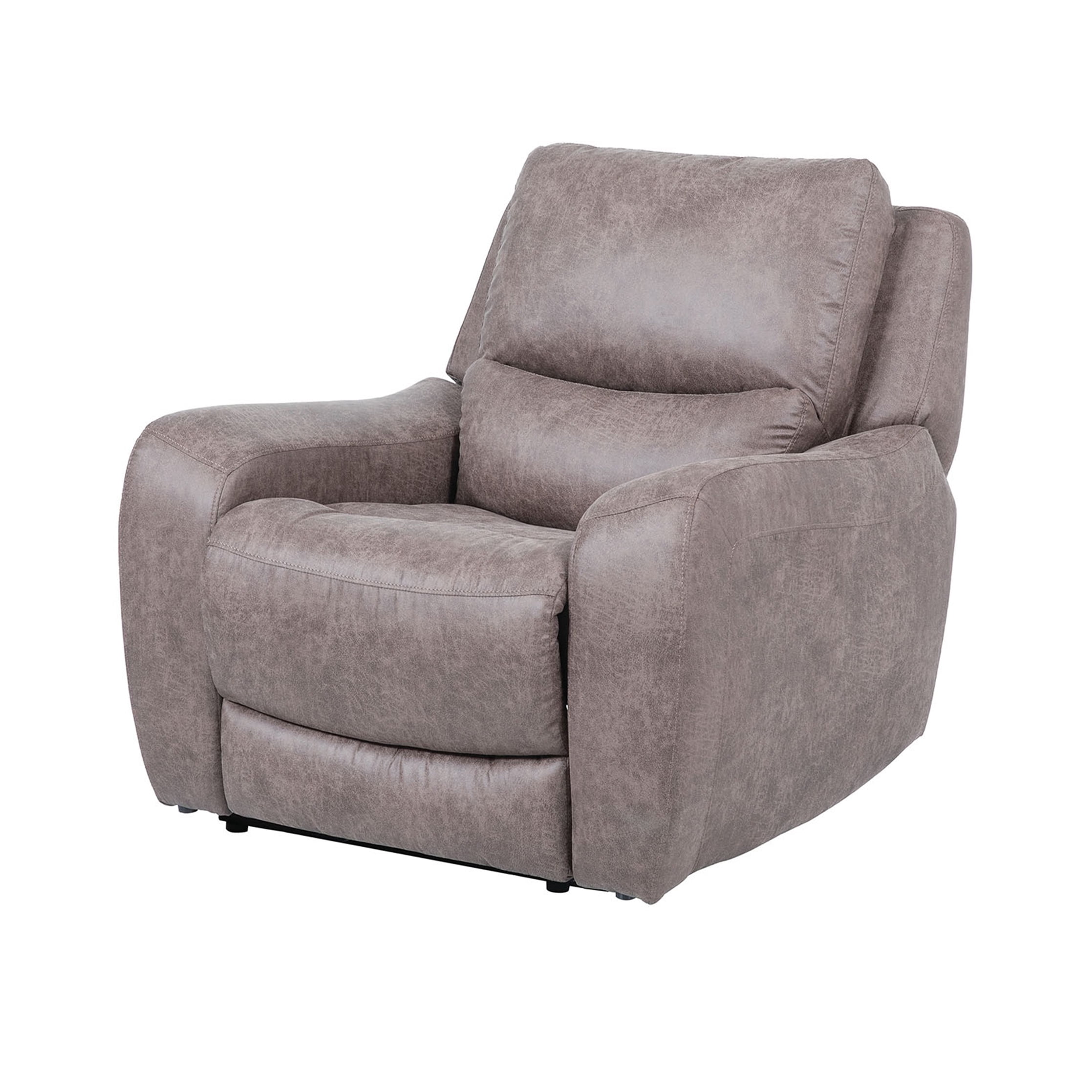 JERFIT Contemporary Power Recliner Chair with Soft Track Arms, Oversized Seat, and Push Button Control for Living Room, Brown