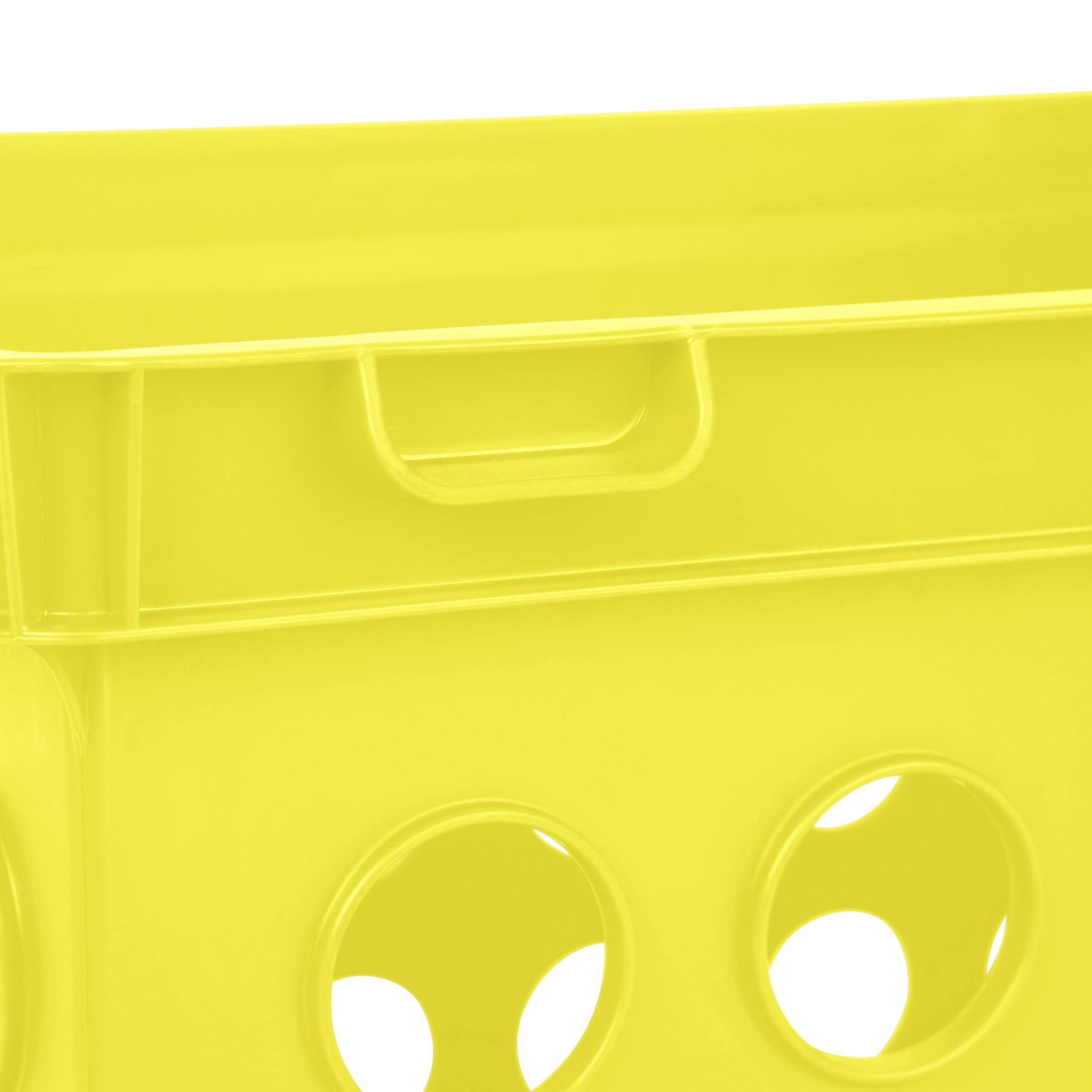 Sterilite File Crate, Versatile Plastic Bin with Through Handles, Letter or Legal-sized File Storage, Stackable, Lemon Lime