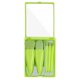 thumbnail image 1 of Xiao Hua Juego de 5 brochas de maquillaje portátiles para viaje, mini juego de brochas de maquillaje multifuncionales, caja de brochas de maquillaje con espejo, verde, 1 of 5