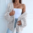 thumbnail image 4 of Womens Chunky Cardigan Cable Knit Oversized Open Front Cardigan Sweaters Gray XXXL, 4 of 6