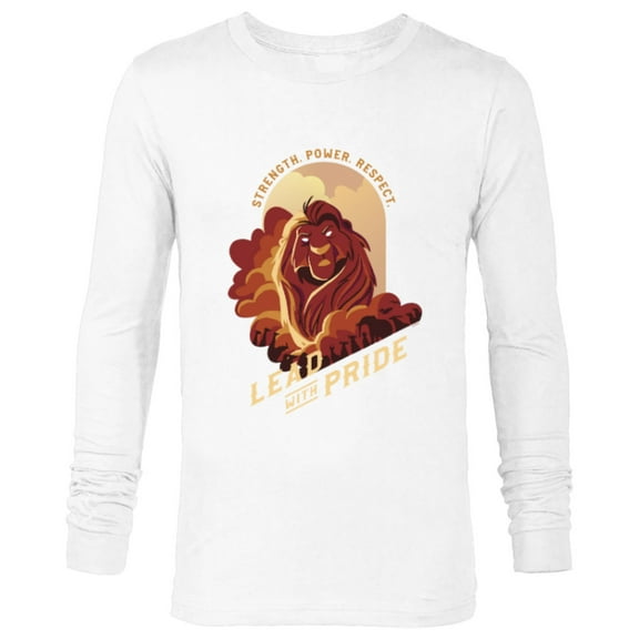 Disney The Lion King 30th Anniversary Mufasa Lead with Pride - Long Sleeve T-Shirt for Men - Customized-White