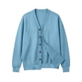 thumbnail image 5 of cllios Cardigan Sweaters for Men V Neck Casual Lightweight Button Down Knitted Cardigan Sweater Solid Color Long Sleeve Cardigans Light Blue S-XXXL, 5 of 6