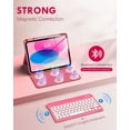 thumbnail image 3 of MoKo Case for iPad (A16) 11th Generation with Keyboard 11 inch 2025, iPad 10th Generation 10.9 inch Case with Pencil Holder, Multi-Angle Detachable Bluetooth Keyboard, Pink, 3 of 8