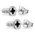 thumbnail image 1 of Stainless Steel Screw Stud Post Earrings, 1 of 2
