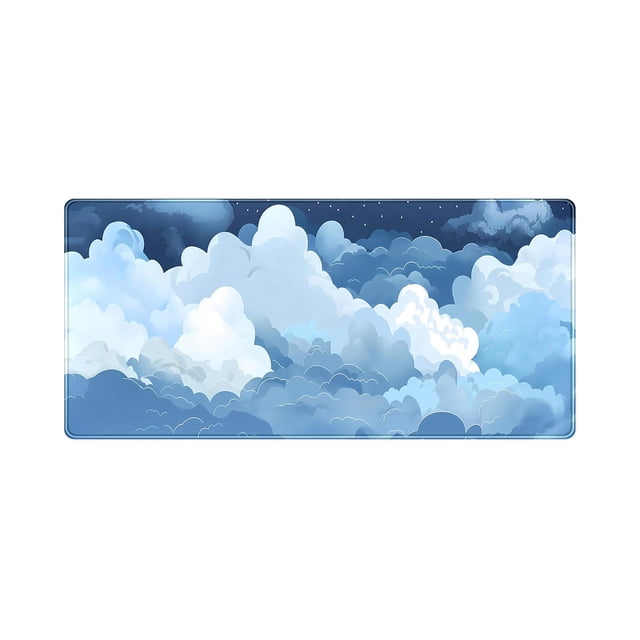MKHSQHDG Today's Deals Large Extended Gaming Pad Sky Blue Computer Keyboard Mat Desk Pad Edges Smooth for Work and Home Use Compatible with Laptop Pc