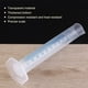 thumbnail image 5 of BRIGHTFUFU Cilindro graduado de plástico transparente de medición UEETEK 4 piezas 10 ml / 25 ml / 50 ml / 100 ml, 5 of 7