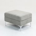 thumbnail image 4 of Modular Sectional Sofa Ottoman with Hidden Storage & Footrest, Durable Corduroy Fabric, Gray, 4 of 9