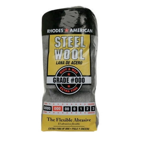 Homax Rhodes American Steel Wool Extra Fine, Grade 000, 12 Pads