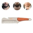 thumbnail image 3 of Men Beard Comb, Sandalwood Multifunctional Pocket Moustache Comb  for Travel for Office, 3 of 7