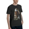 thumbnail image 3 of Bald Eagle Men's T-Shirt Cotton 100% Summer Tops Fashion Casual Bald Eagle Short Sleeves for Men Women Round Collar Top Tees, 3 of 6