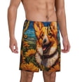 thumbnail image 2 of Fotbe Artistic Sunflower Corgi Pajama Shorts for Men, Men's Pajama Bottoms, Sleepwear,Short Pajama Pants-Large, 2 of 9