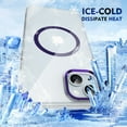 thumbnail image 3 of ELEHOLD Clear Case for iPhone 15, Compatible with Mag safe Accessory Military Grade Drop Protection Anti-Yellowing Clear Slim Rugged Shockproof Protective Case for iPhone 15,Purple, 3 of 8
