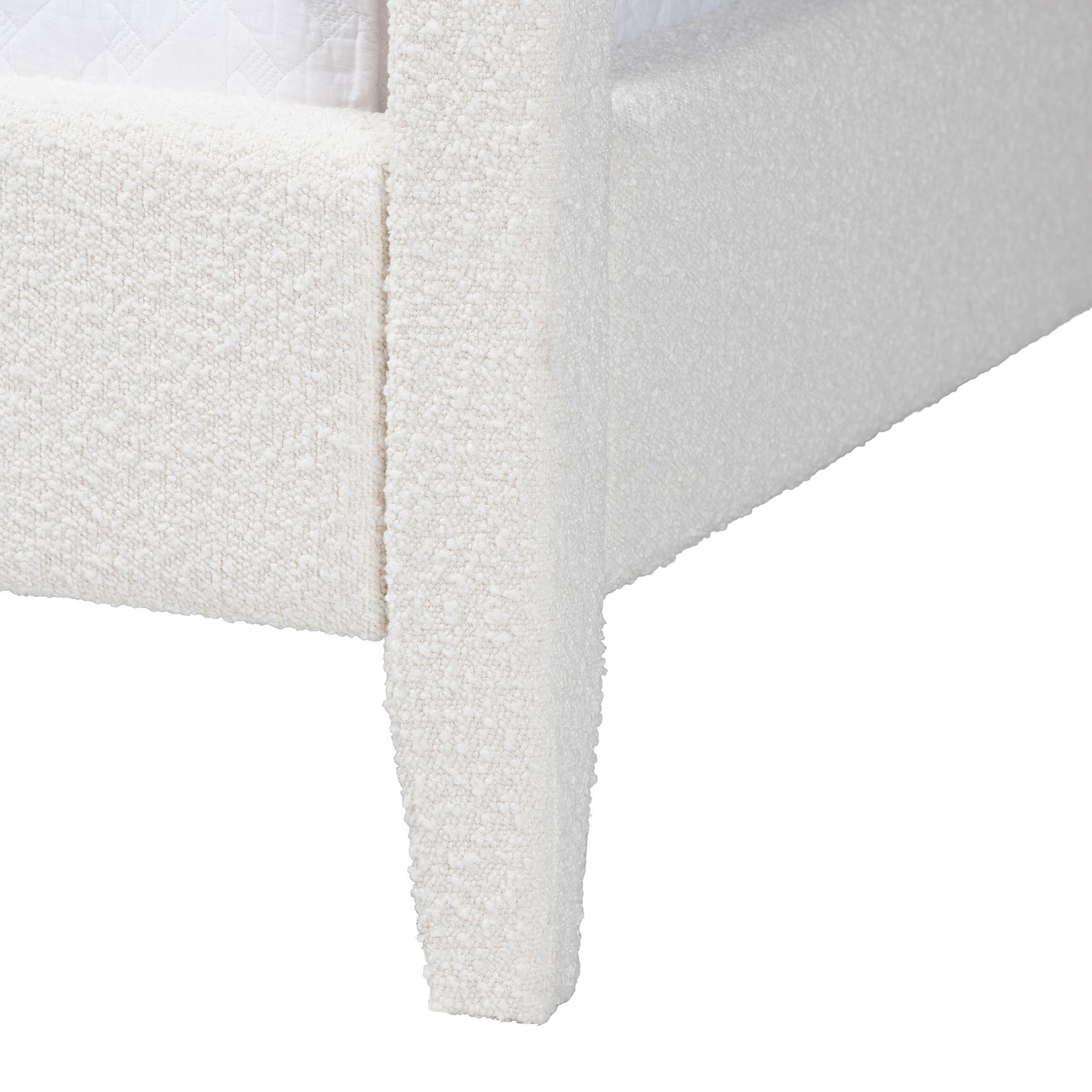 Baxton Studio Aerona Modern Canopy Bed, Queen, Cream