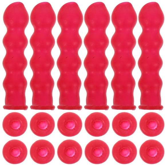 KAKOWELY open caulking tubes 30Pcs Caulk Cap Caulk Saving Cap Caulk Finishing Tool Caulking Tube Sealing Caps Caulk Saver Covers Sealer for Sealing and Preserving Red
