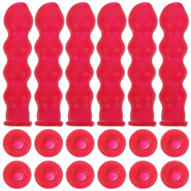 Shisuyan 30 Pcs Bouchon de Calfeutrage Bouchon d'Économie de Calfeutrage Outil de Finition de Calfeutrage Capuchons d'Étanchéité de Tube de Calfeutrage Couvre-Scellant pour Sceller et Préserver Rouge
