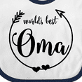 thumbnail image 4 of Inktastic World's Best Oma Girls Baby Bib, 4 of 4