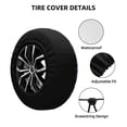 thumbnail image 2 of Sikiie colorful mushroom Skull PVC Leather Spare Tire Wheel Cover Spare Tire Cover, for Car Truck SUV Camper Trailer Universal Fit(14-17in)-14 inch, 2 of 6