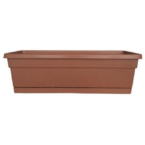 Southern Patio WB3012LT 30" x 8" Light Terra Cotta Poly Resin Window Box Planter
