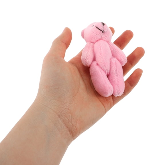 NICEXMAS Mini Plush Bear Dolls Set of 2, Soft Short Pile Faux Birthday , Cute Small Stuffed Animals