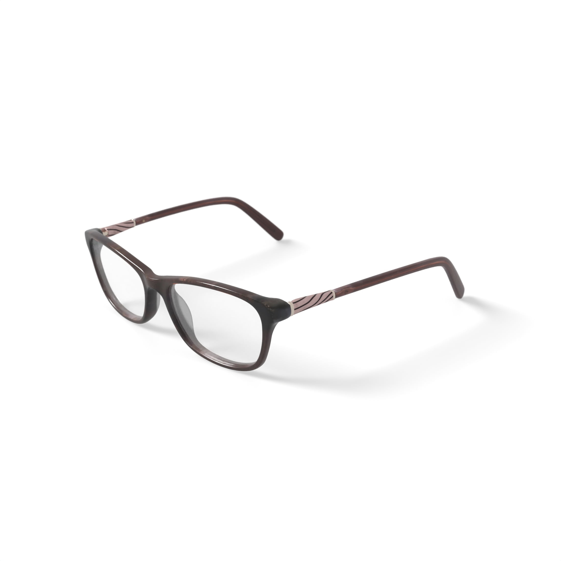 Walmart Women's SCB20AS-01 Rectangular Prescription Eyeglasses with Case, Brown