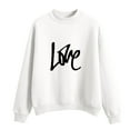 thumbnail image 1 of CEHVOM Femmes Mode Décontractée Imprimé Col Rond Ample Manches Longues Hauts Courts Blouse Chandails Sans Capuche Liquidation, 1 of 5