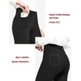thumbnail image 3 of BALEAF Womens Dress Pants Yoga Work Pants Pull On Slacks Business Casual Office Trouser Pockets 31" Black 2XL, 3 of 6
