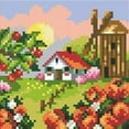 thumbnail image 3 of (1) Bordado 9CT Impresión en Color Imitación Perla Con Cuentas Punto Cruz Tamaño Del Núcleo 17*17 Cm Kit Serie Paisaje Bordado Cuentas Primavera Paisaje Estaciones, 3 of 8