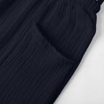 thumbnail image 5 of ABATAB Womens Capri Pants Casual Summer Cotton Linen Capris Drawstring Elastic Waisted Wide Leg Cropped Trouser, 5 of 6