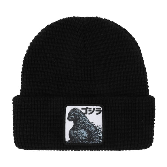 Godzilla Écusson Monstre Noir Tuque à Revers