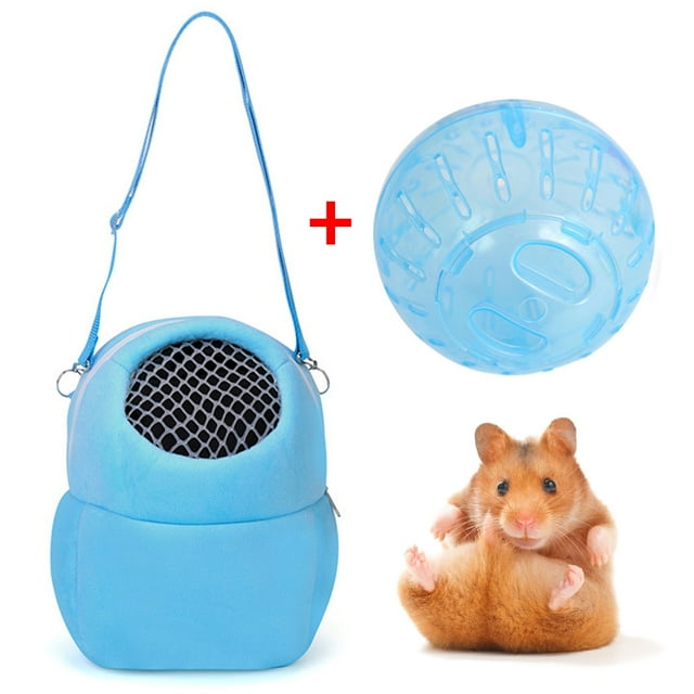 Sac de Transport pour Animal, Portable et Respirant, Transporteur pour Hamster avec Balle, Jouet pour Petit Animal